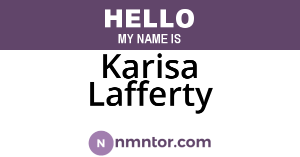 Karisa Lafferty