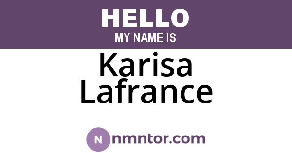 Karisa Lafrance