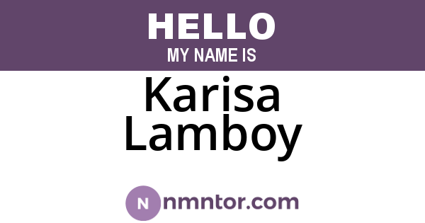 Karisa Lamboy