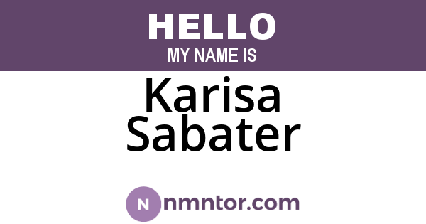 Karisa Sabater