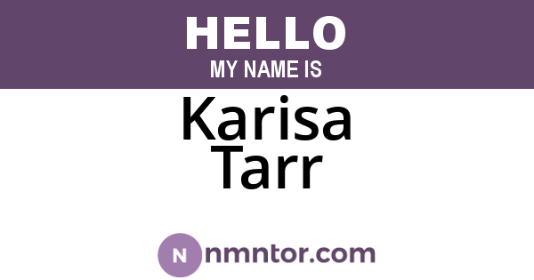 Karisa Tarr