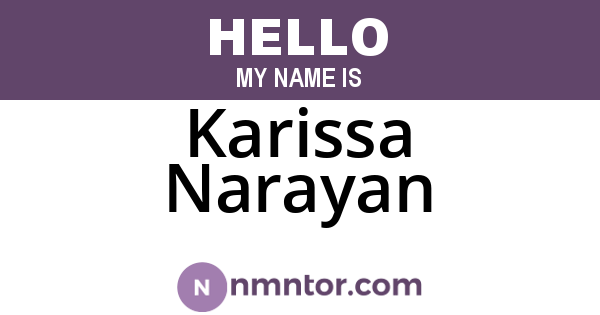 Karissa Narayan