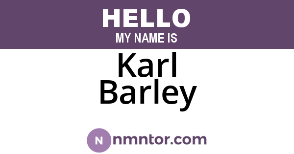 Karl Barley