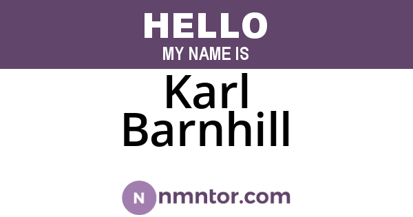 Karl Barnhill