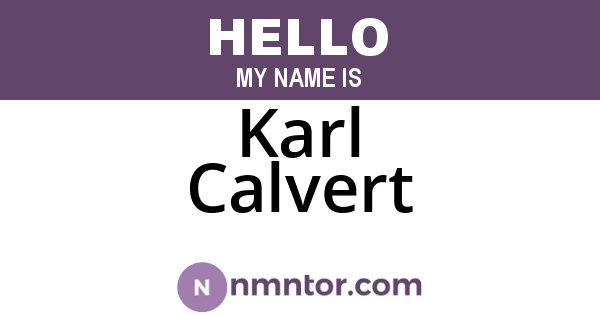 Karl Calvert