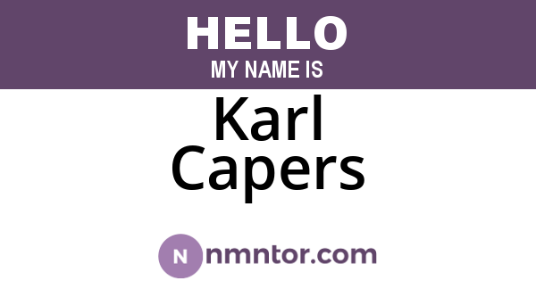 Karl Capers