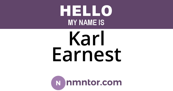 Karl Earnest