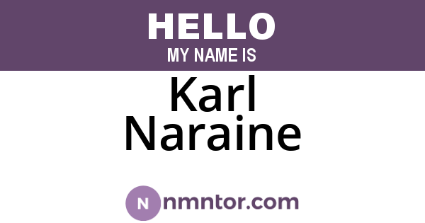 Karl Naraine