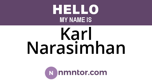 Karl Narasimhan