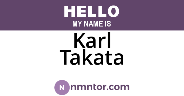 Karl Takata