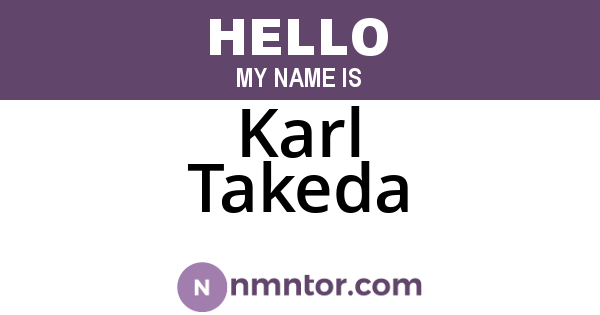Karl Takeda