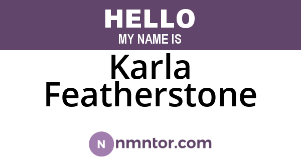 Karla Featherstone
