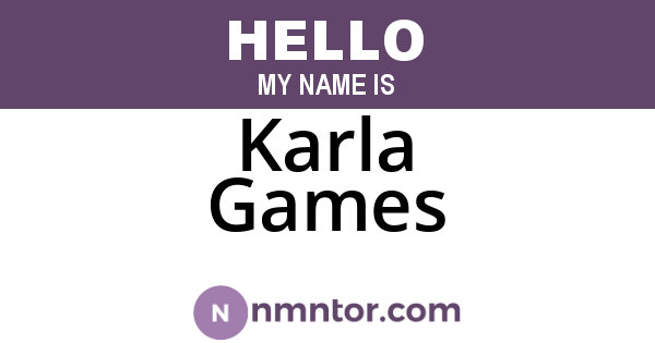 Karla Games