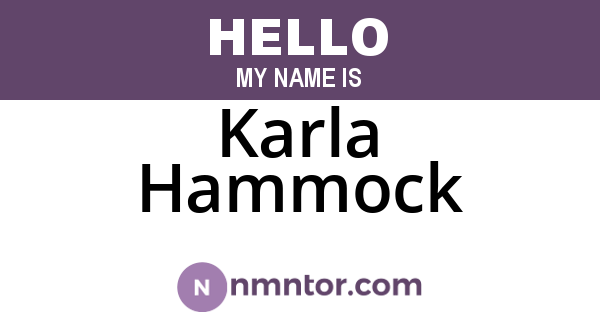 Karla Hammock