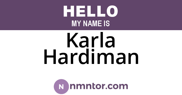 Karla Hardiman