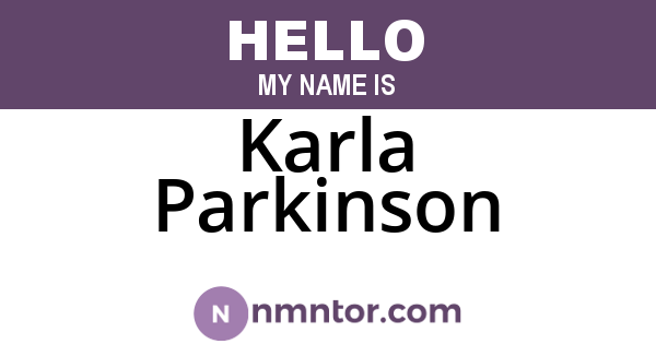 Karla Parkinson