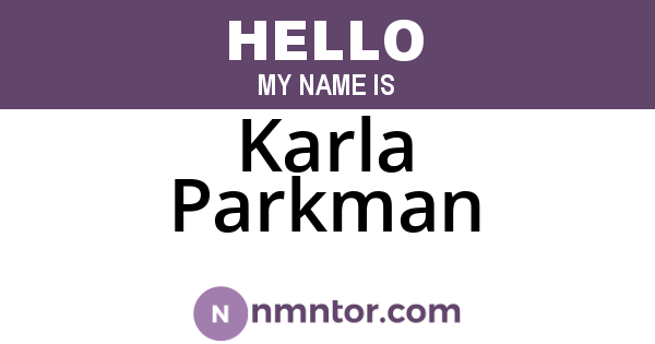 Karla Parkman