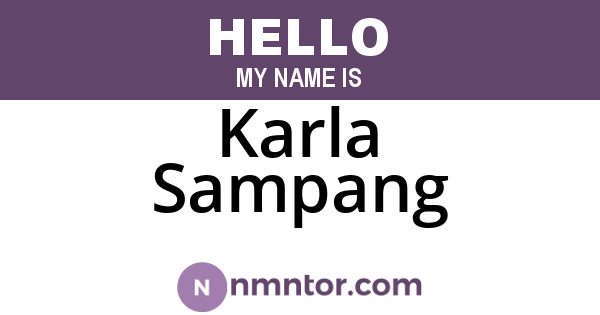 Karla Sampang