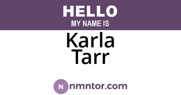 Karla Tarr