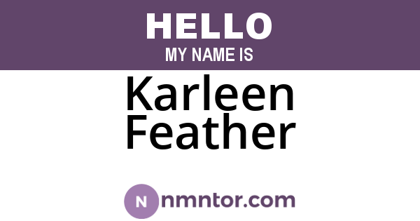 Karleen Feather