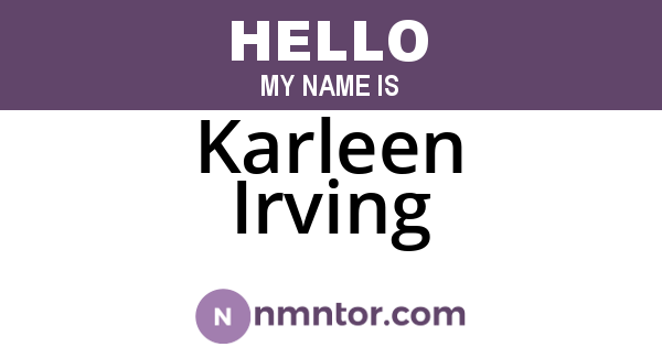 Karleen Irving