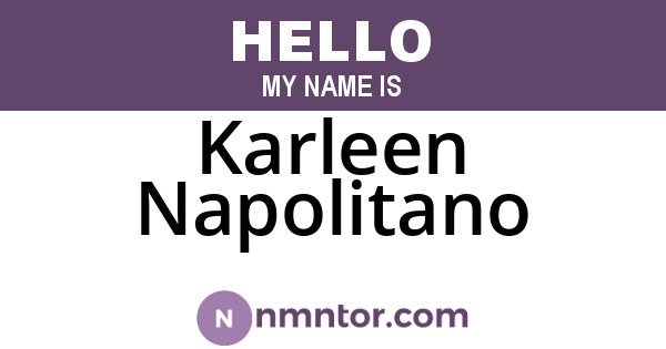 Karleen Napolitano