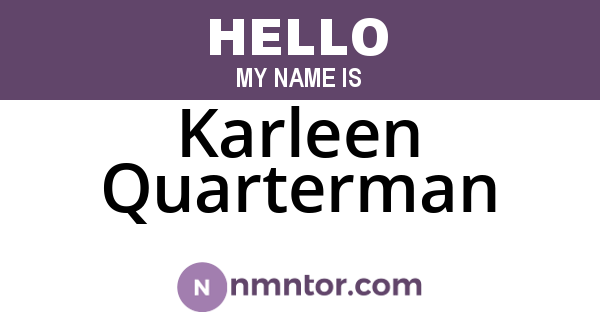 Karleen Quarterman