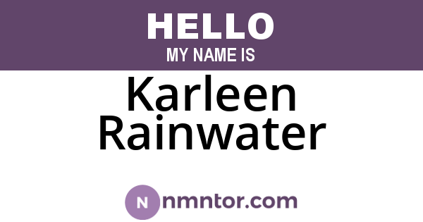 Karleen Rainwater