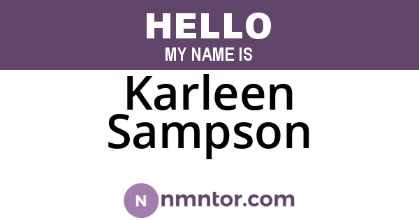 Karleen Sampson