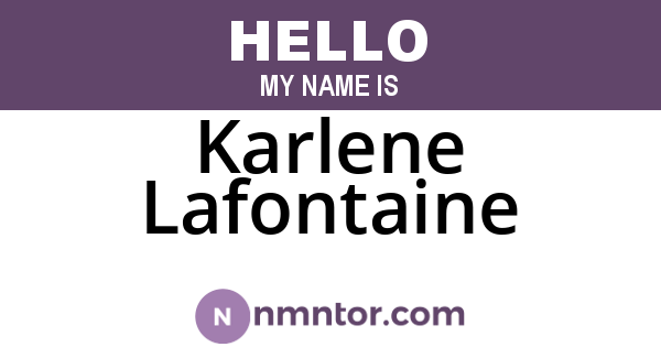 Karlene Lafontaine