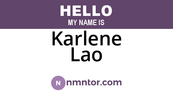 Karlene Lao