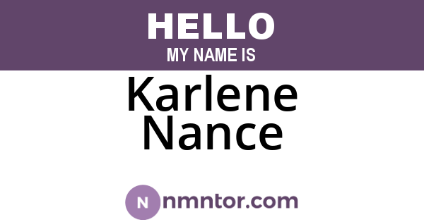 Karlene Nance