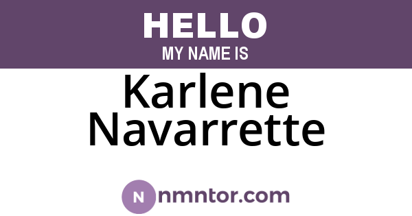 Karlene Navarrette