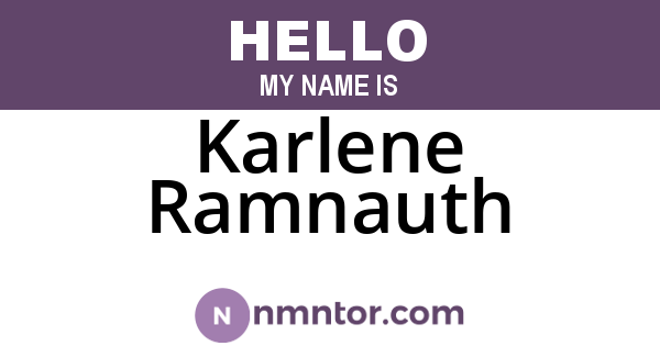 Karlene Ramnauth