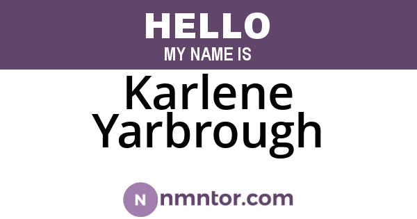 Karlene Yarbrough