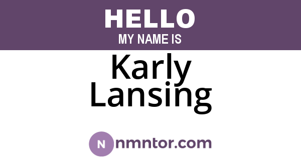 Karly Lansing