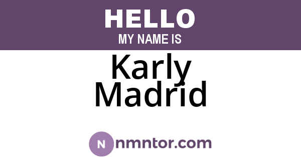 Karly Madrid