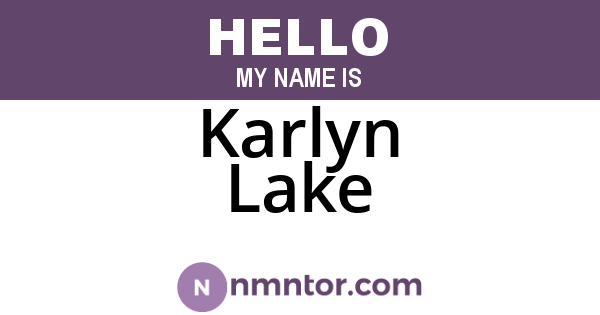 Karlyn Lake
