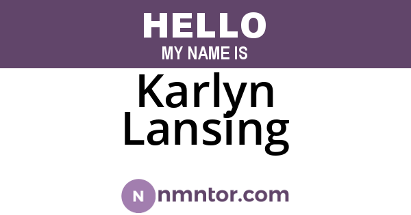 Karlyn Lansing