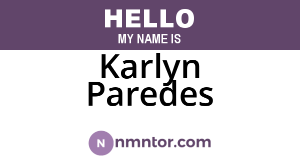 Karlyn Paredes