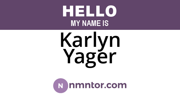 Karlyn Yager