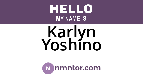 Karlyn Yoshino