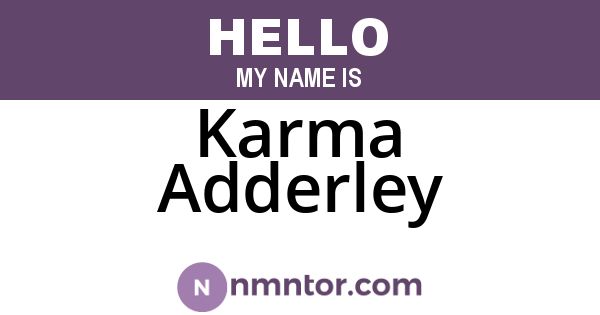 Karma Adderley