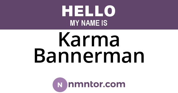 Karma Bannerman