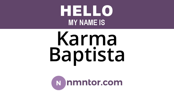 Karma Baptista