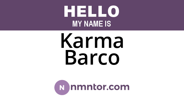 Karma Barco