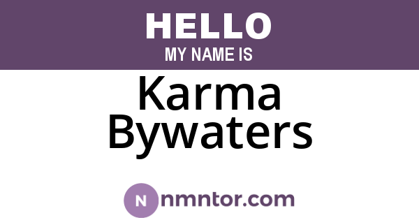Karma Bywaters