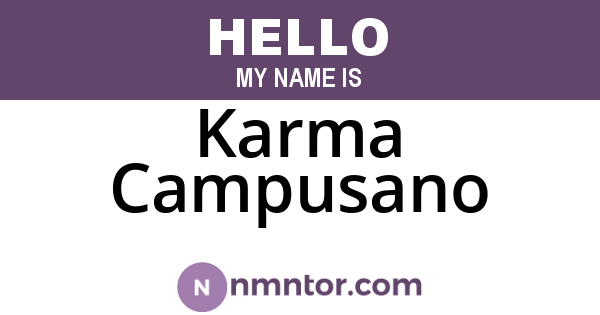 Karma Campusano