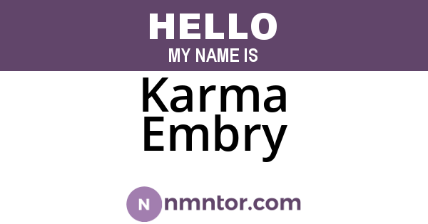 Karma Embry