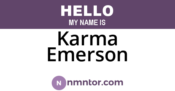 Karma Emerson